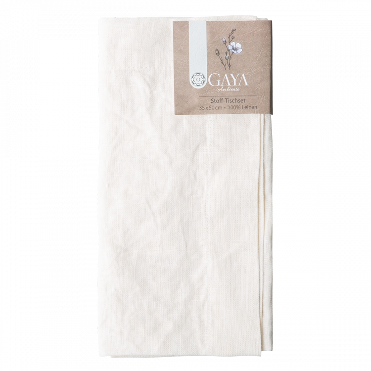 Bílé lněné prostírání 35 x 50 cm - Gaya Ambiente (596443)